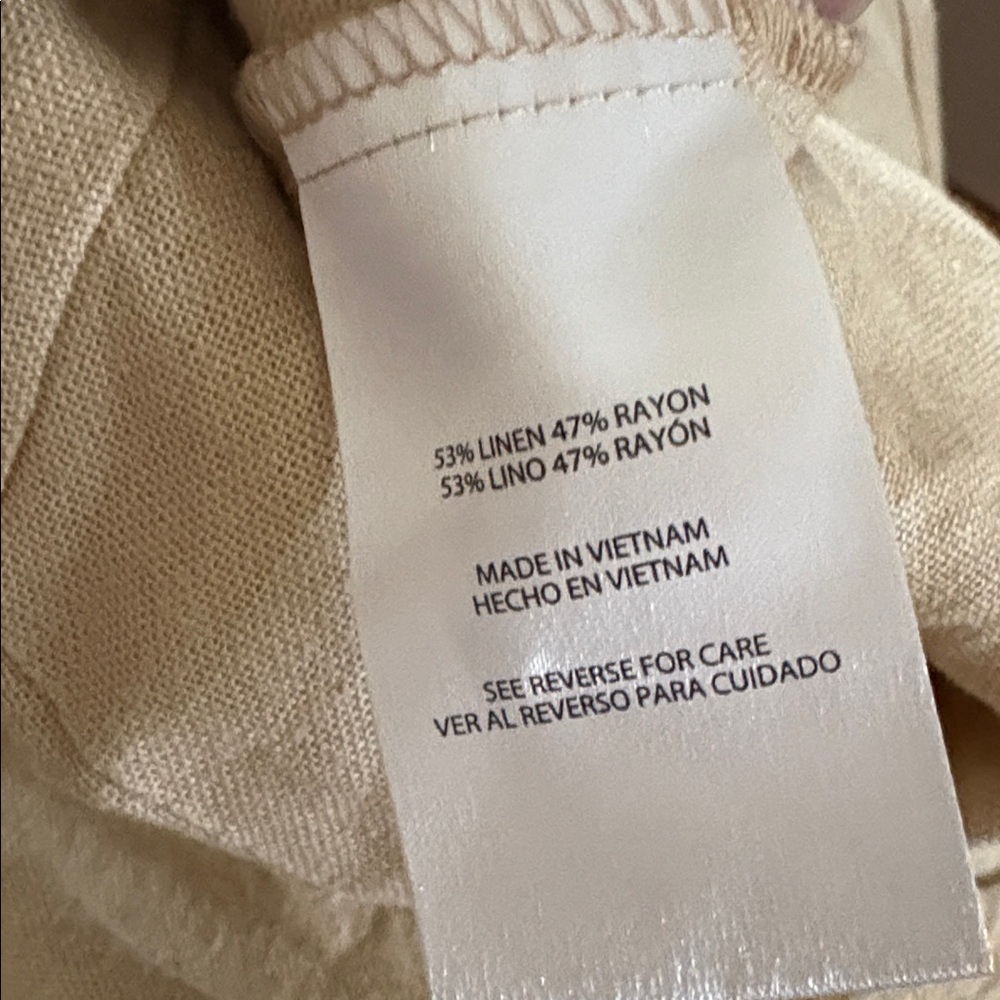 Express Linen Blend Square Neck Top - Picture 4 of 6